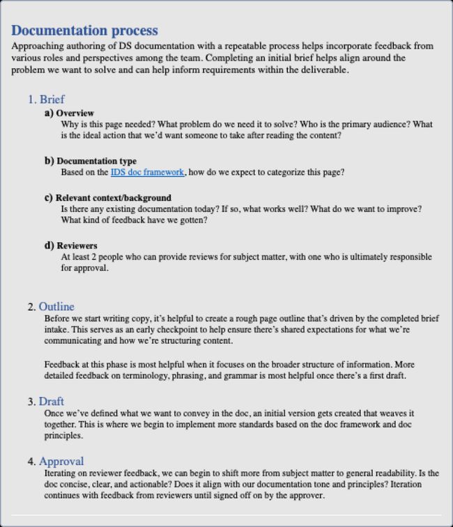 Documentation intake brief
